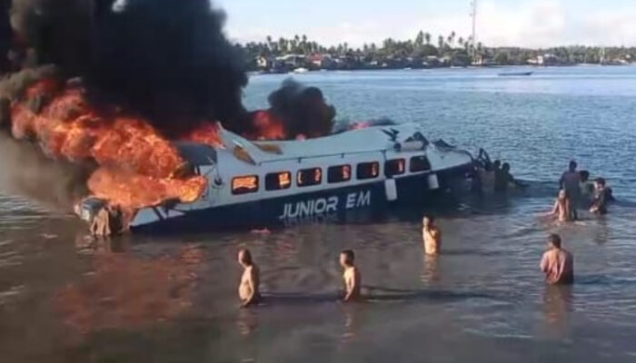 Speed Boat Meledak di Pelabuhan Tutukratu, Diduga Korslet Listrik