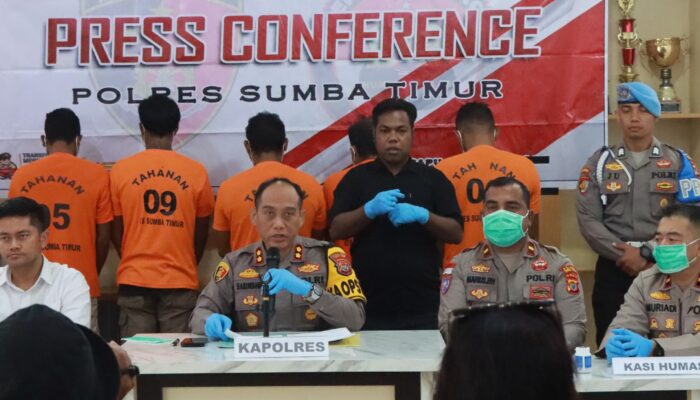 Ungkap Kasus Pencurian 6 Ekor Kerbau, Polres Sumba Timur Bekuk 5 Tersangka , 5 Masuk DPO