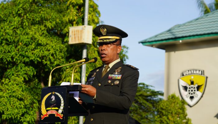 Bacakan Amanat BPIP RI, Kasiter Kasrem 161/Wira Sakti Ajak Warga Hidupi Nilai Pancasila.