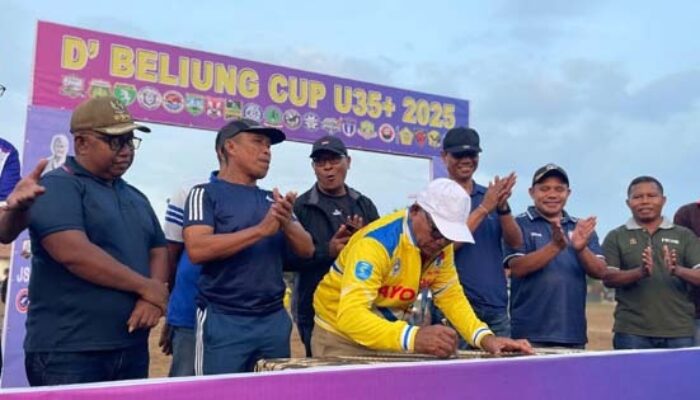 Sebulan Turnamen D’Bliung Cup, Bupati Lembata Resmikan Lapangan Sepak Bola Dadu Bliung