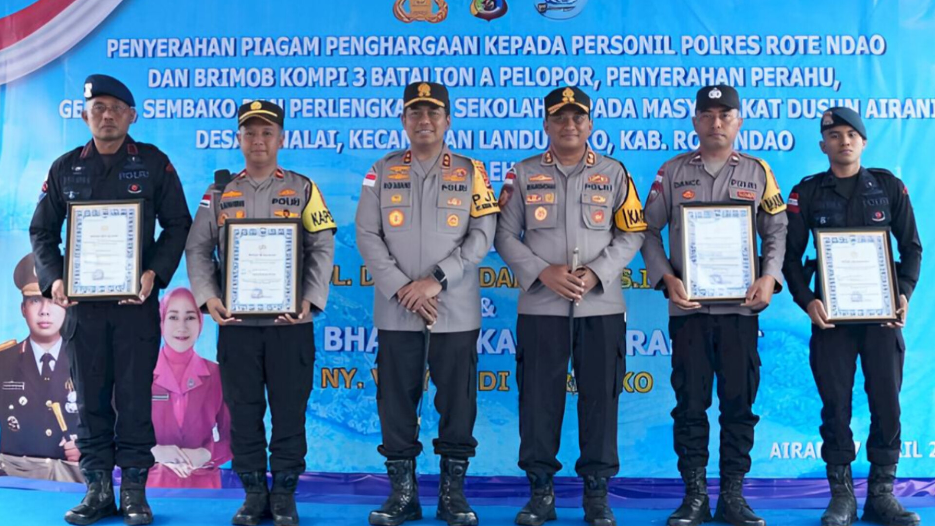 Selamatkan 34 Ekor Paus Pilot, 34 Personil Polda NTT Terima Penghargaan Kapolda
