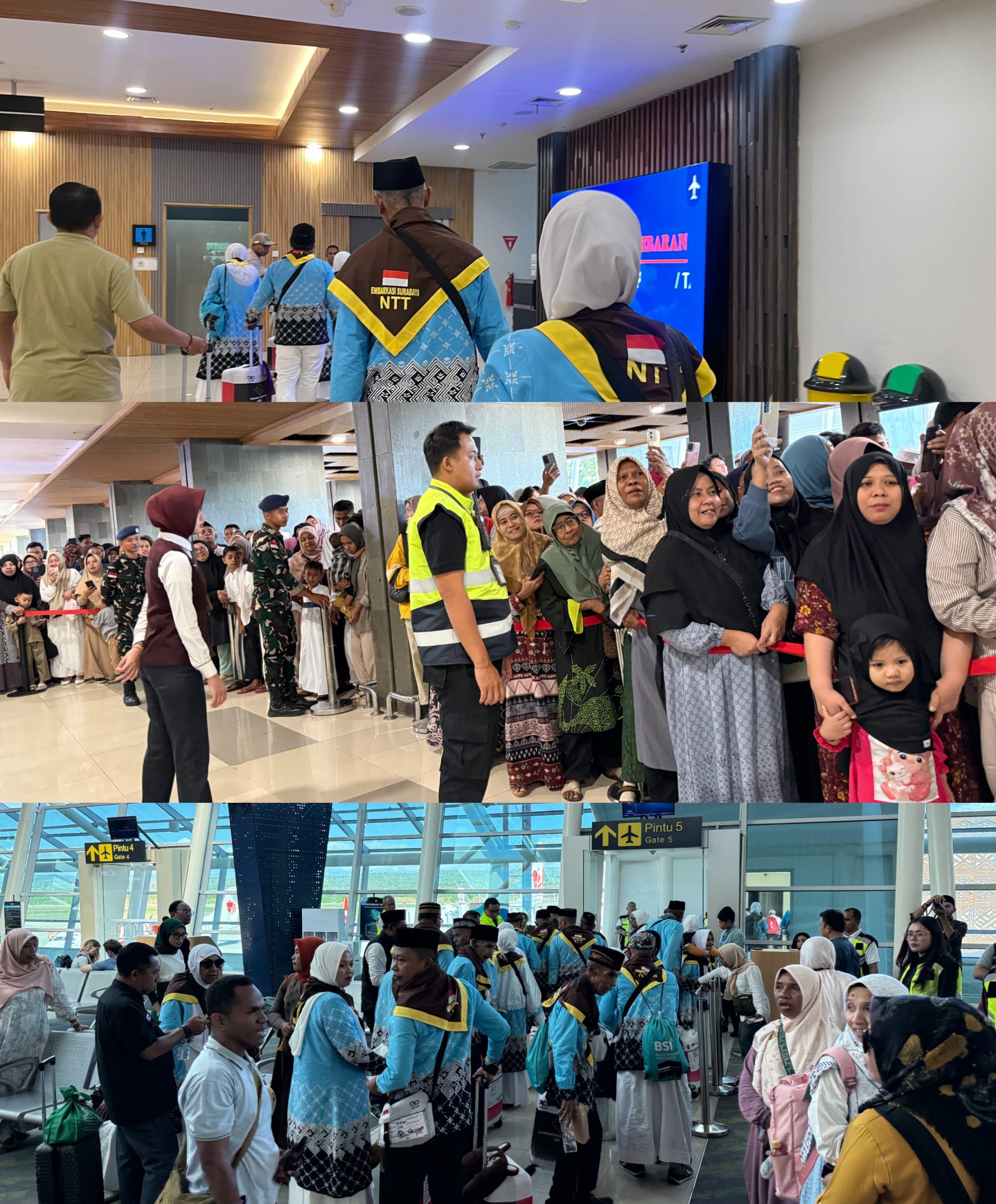 Melayani Dengan Hati, Bandara El Tari Terbangkan 310 Jamaah Haji dari Daratan Timor