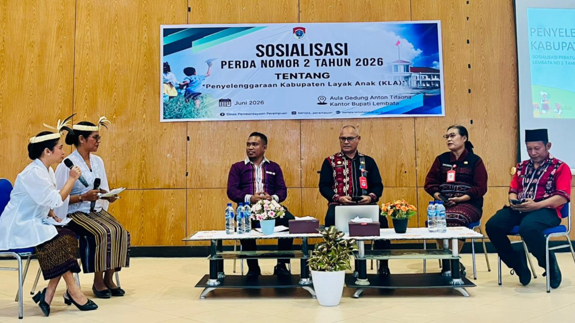 Talkshow Kabupaten Layak Anak, Sekda Lembata Tegaskan Ruang Anak Tanpa Asap Rokok